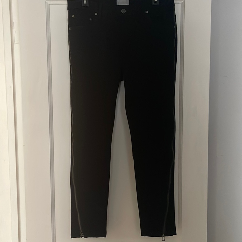 Boyish Jean in Black with Zipper Sides